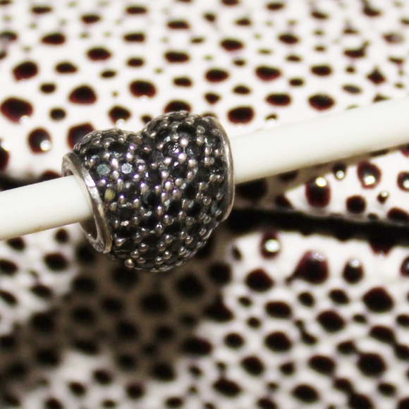 Pandora Jewelry - Pandora Black Pavé Heart Charm